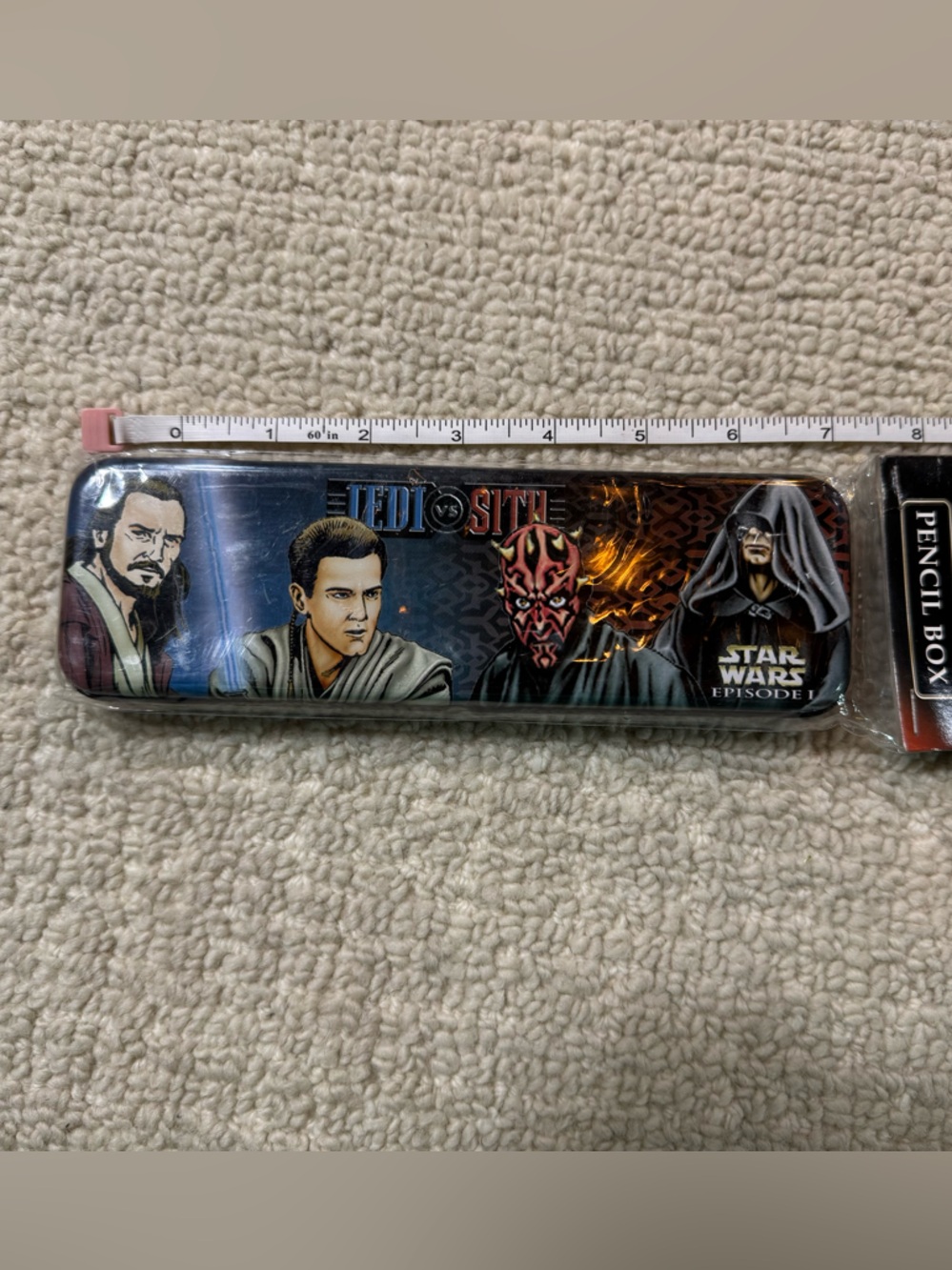 Vintage Star Wars Episode I Jedi vs Sith Metal Pencil Box New In Package